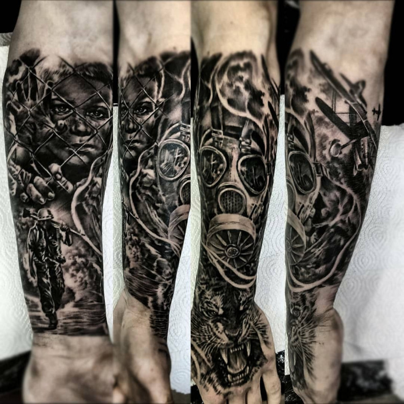 Męski maska dziecko, photo - Tatuażysta Barb Tattoo