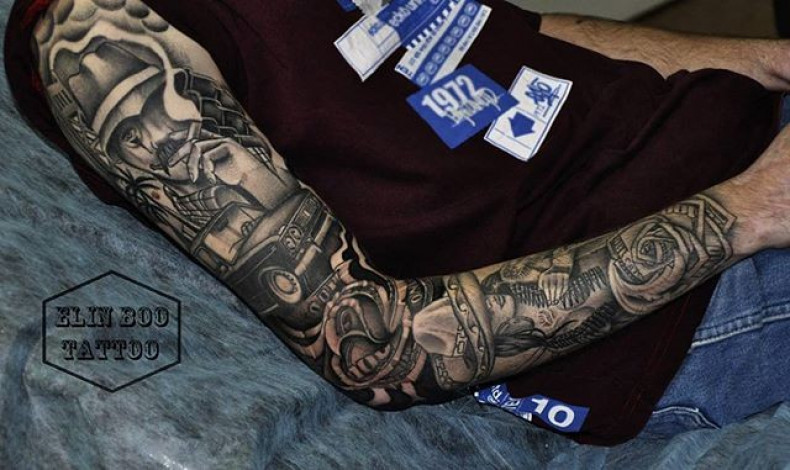 Men car sleeve, photo - Tattoo Master Barb Tattoo