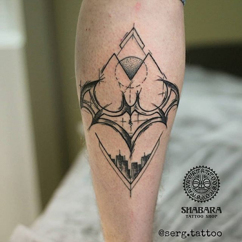 Men abstract batman, photo - Tattoo Master Barb Tattoo