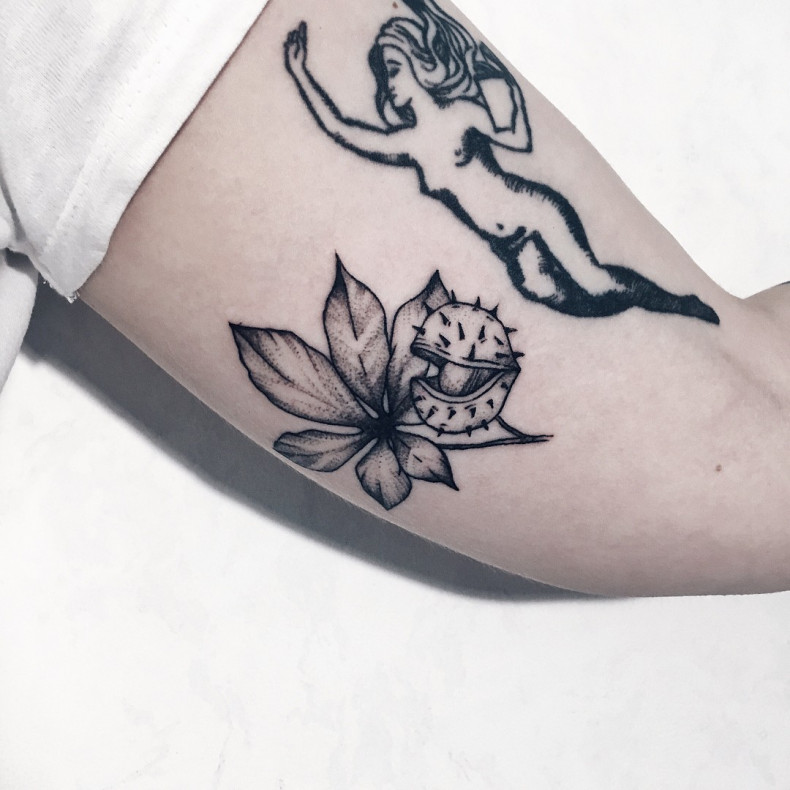 Męski na ramieniu whip shading, photo - Tatuażysta Barb Tattoo