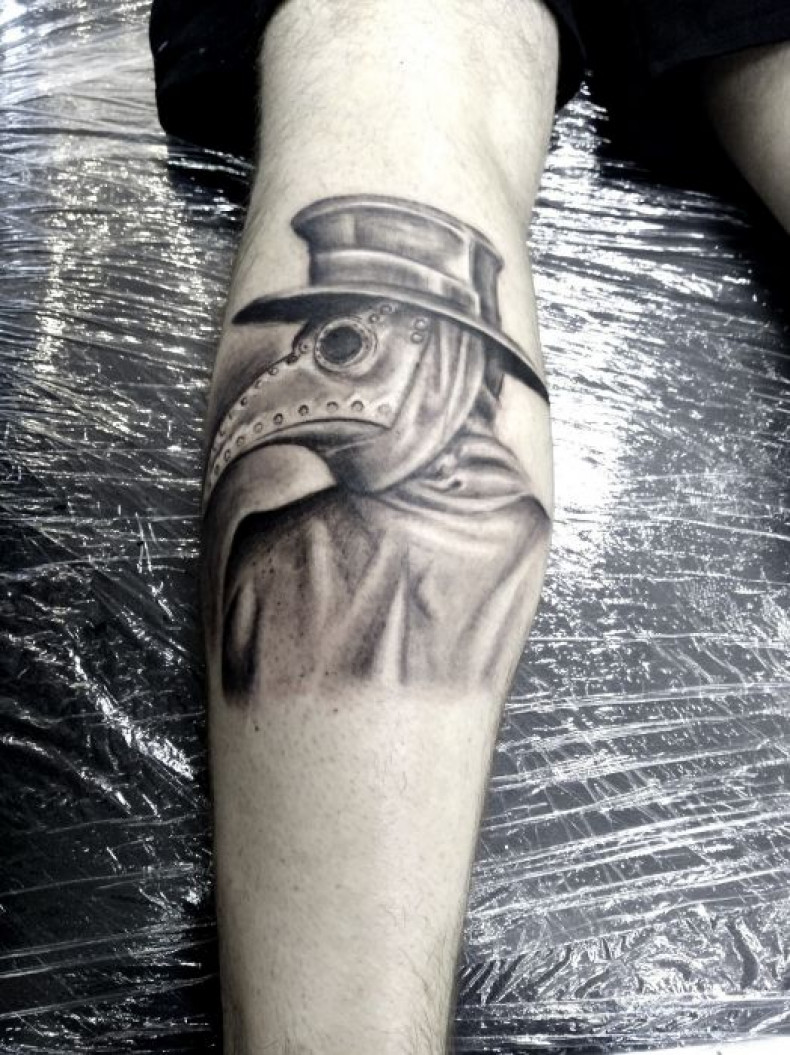 Męski czarny szary maska, photo - Tatuażysta Barb Tattoo