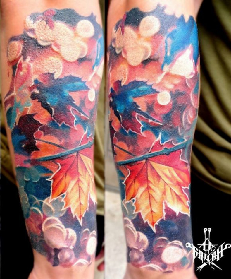 Men arm watercolor, photo - Tattoo Master Barb Tattoo