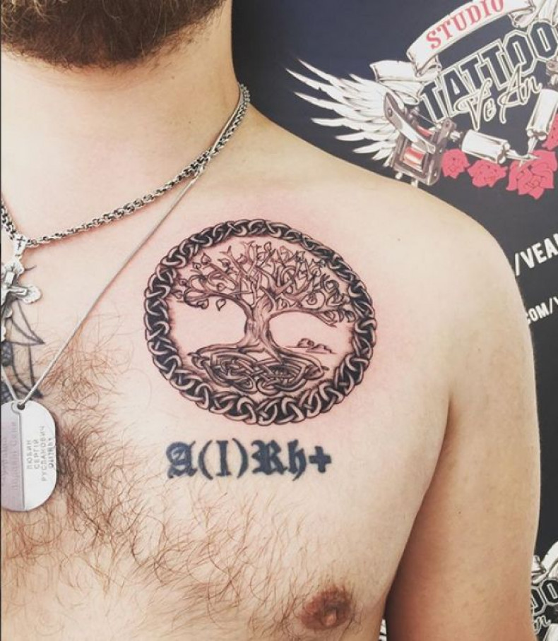 Męski drzewo życia, photo - Tatuażysta Barb Tattoo