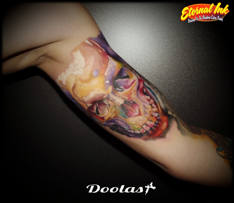 Men arm watercolor, photo - Tattoo Master Barb Tattoo