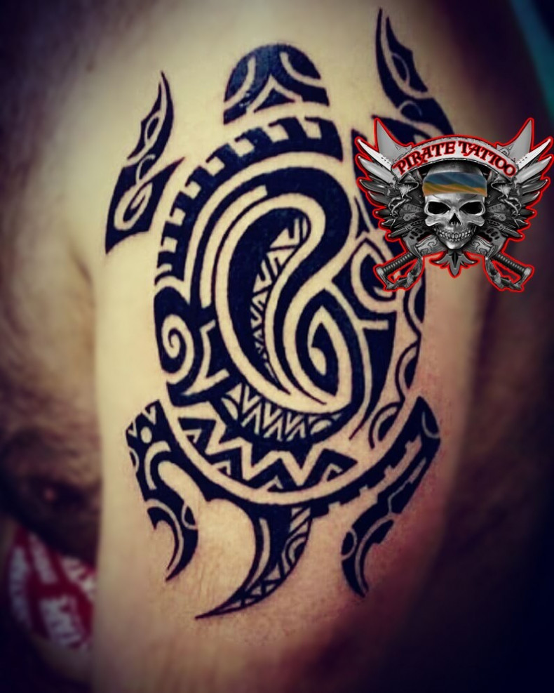 Men shoulder polynesian, photo - Tattoo Master Barb Tattoo