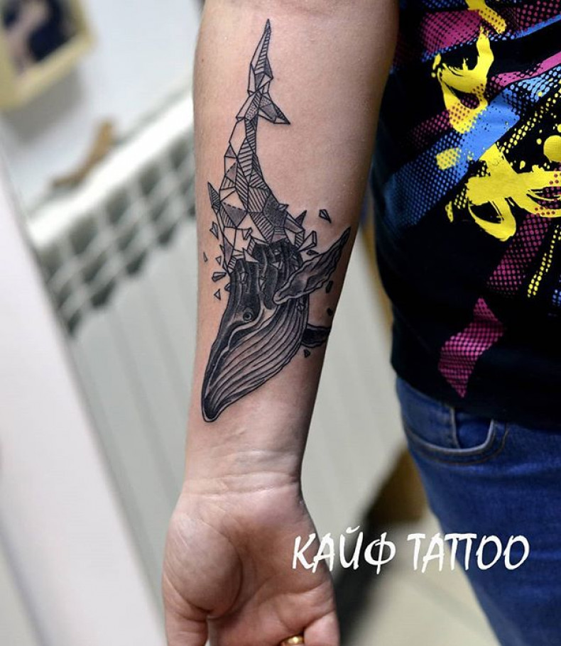 Мужские кит лайнворк, photo - Тату мастер Barb Tattoo