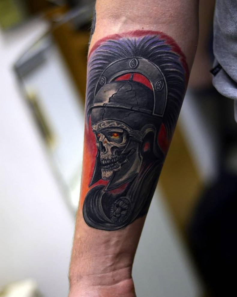 Men warrior forearm, photo - Tattoo Master Barb Tattoo