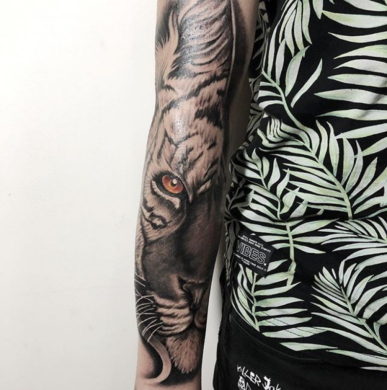 Męski Fajny realistyczny, photo - Tatuażysta Barb Tattoo