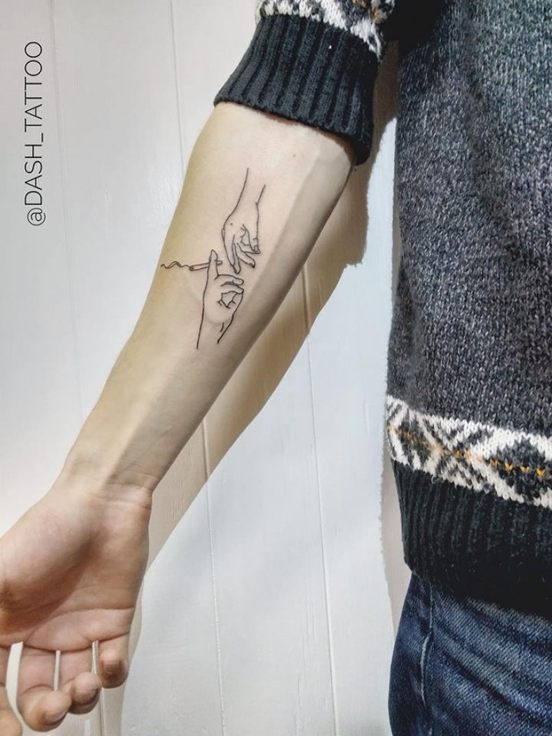 Męski pamiątka morska Minimalistyczny, photo - Tatuażysta Barb Tattoo