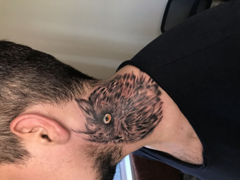 Męski na szyi realistyczny, photo - Tatuażysta Barb Tattoo