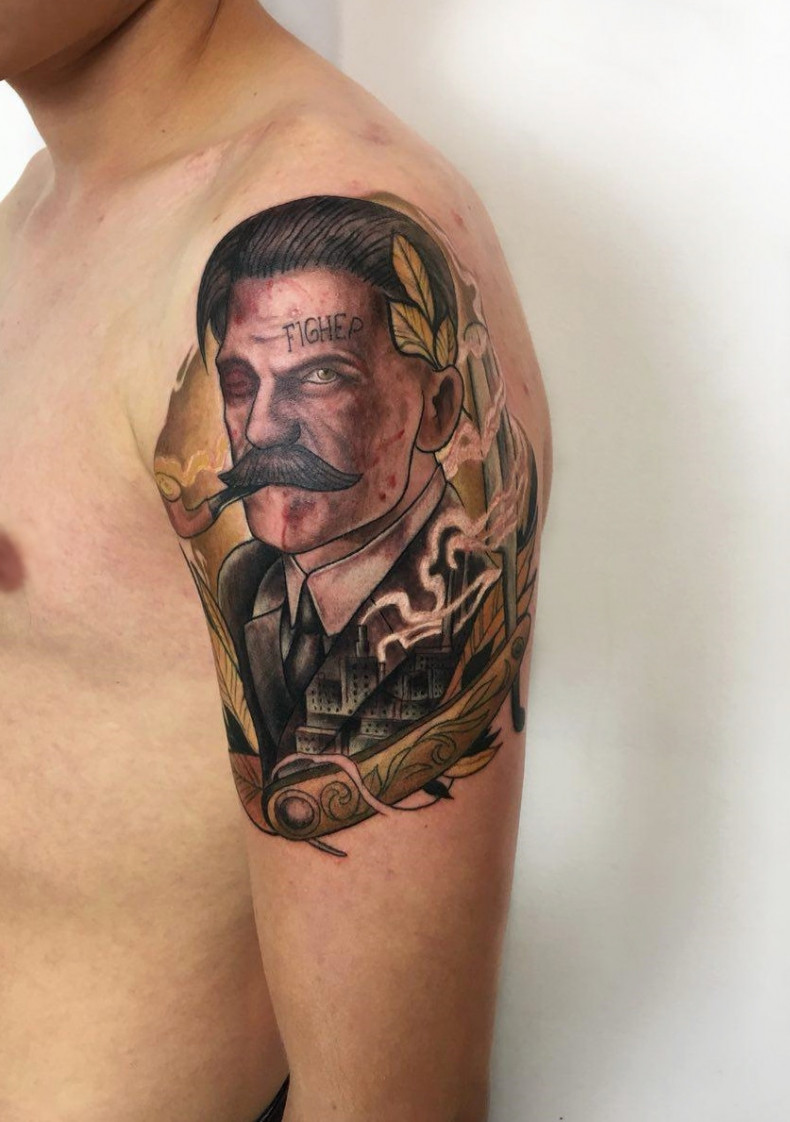 Mężczyźni na ramieniu neotradycyjny, photo - Tatuażysta Barb Tattoo