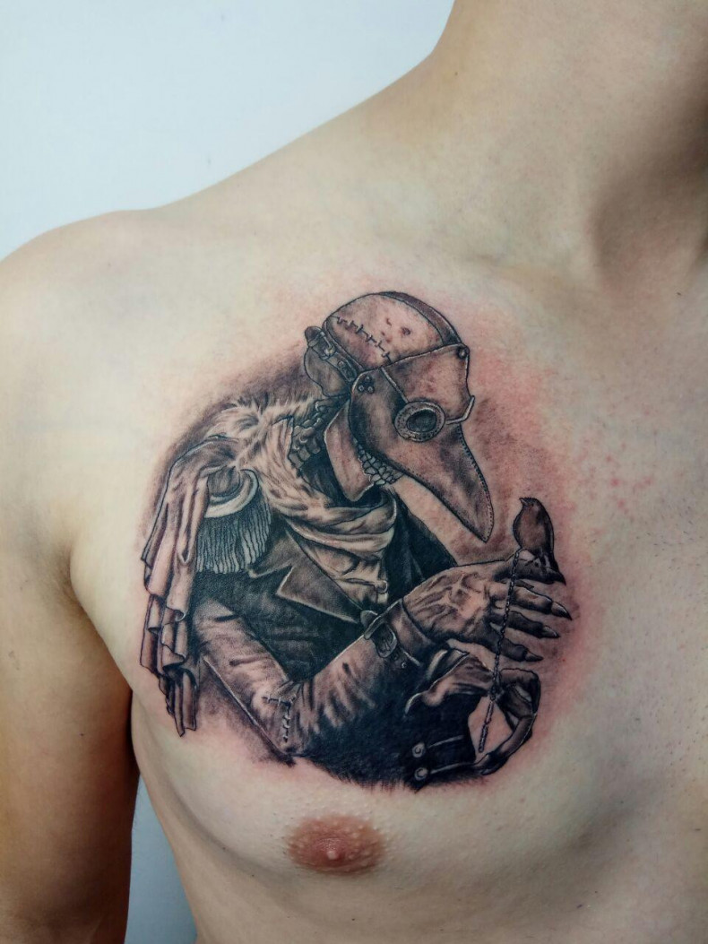 Мужские блэк энд грей маска, photo - Тату мастер Barb Tattoo