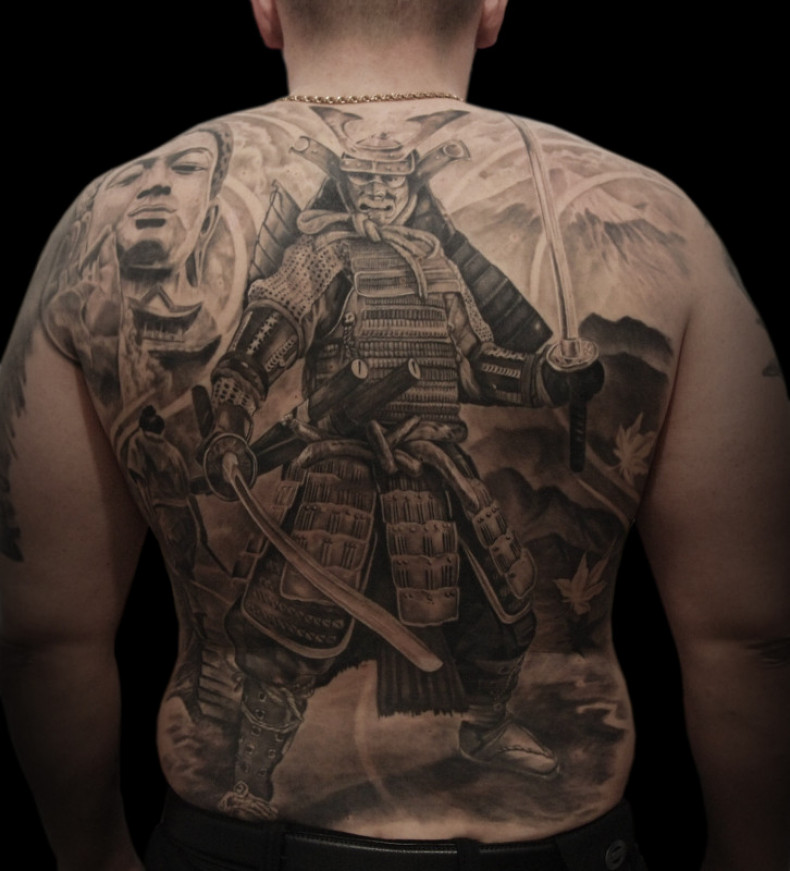 Męski duży Budda, photo - Tatuażysta Barb Tattoo