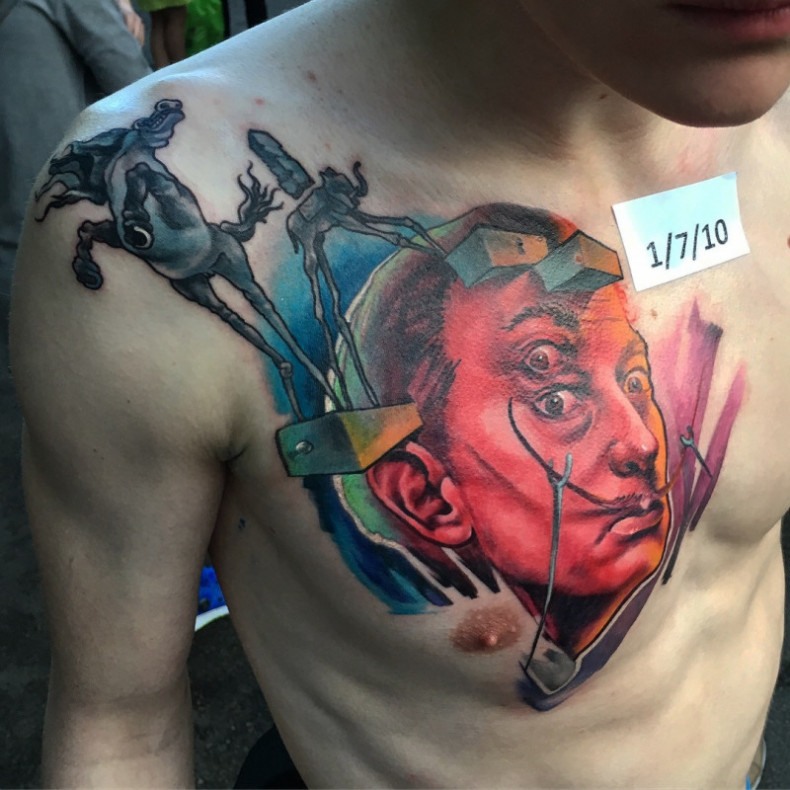 Mężczyźni abstrakcja akwarela, photo - Tatuażysta Barb Tattoo