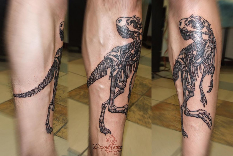 Tatuaż dinozaur, tatuaż Lwów, tatuaż Lwów, tatuaż Lwów, photo - Tatuażysta Barb Tattoo