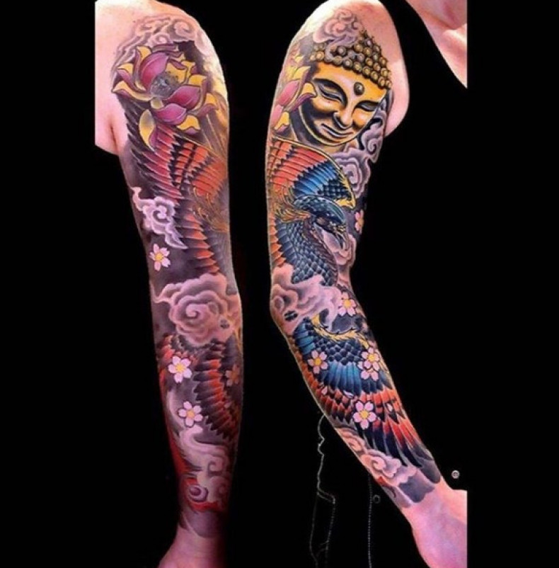 Männer Arm sleeve, photo - Tattoo-Meister Barb Tattoo