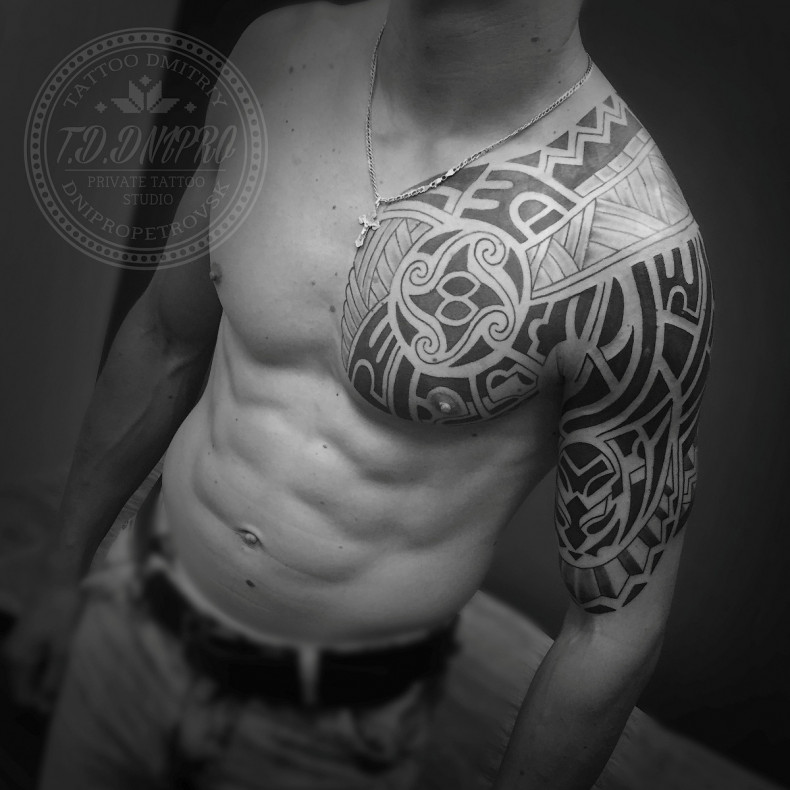 Polynesian tattoo in Dnepropetrovsk. Individual p, photo - Tattoo Master Barb Tattoo