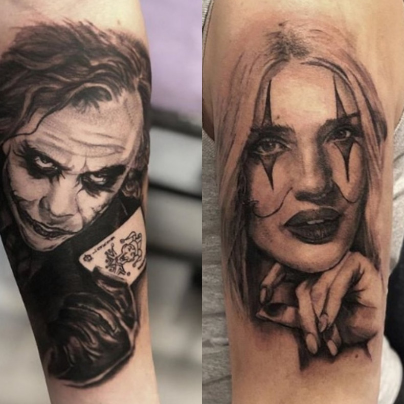 Mężczyźni ramię czarny szary, photo - Tatuażysta Barb Tattoo