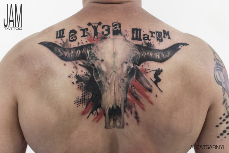 Männer Büffel Stier, photo - Tattoo-Meister Barb Tattoo