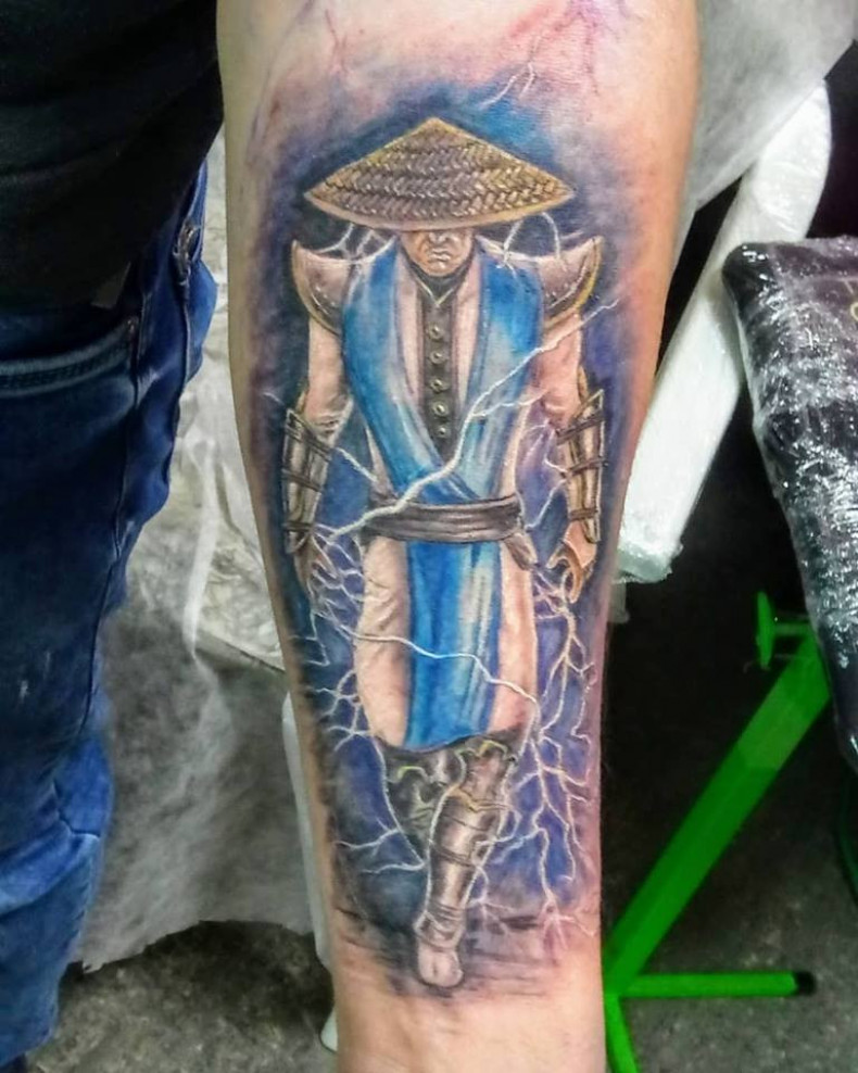 Męski akwarela wojownik, photo - Tatuażysta Barb Tattoo