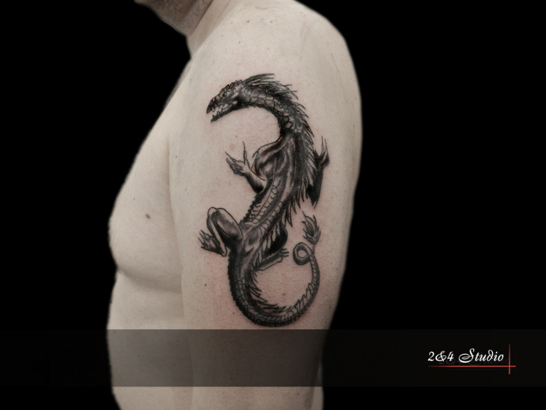 Lizard tattoo, photo - Tattoo Master Barb Tattoo