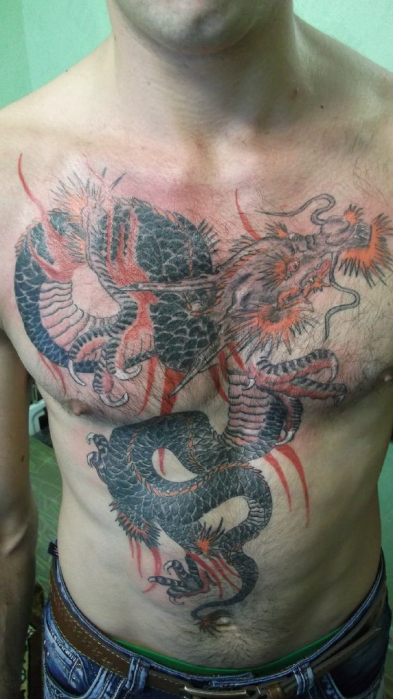 Männer Drache Chinesischer, photo - Tattoo-Meister Barb Tattoo