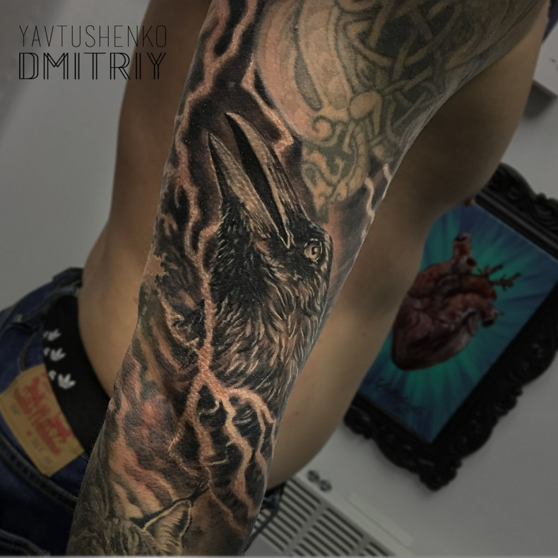 Crow tattoo Dnepr \ Individual projects , photo - Tattoo Master Barb Tattoo