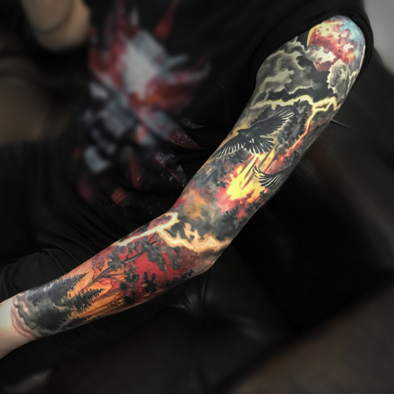 Тату космос в Днепропетровске \ Индивидуальные проекты , photo - Тату мастер Barb Tattoo