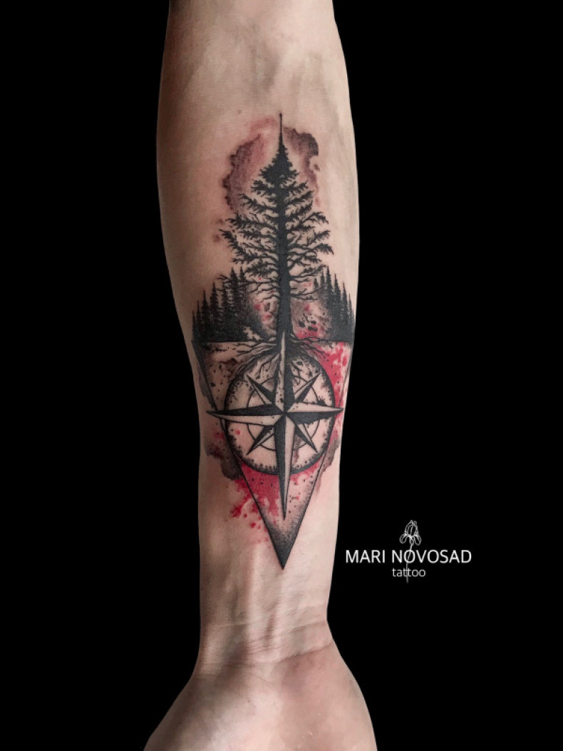 Männer Arm Baum, photo - Tattoo-Meister Barb Tattoo