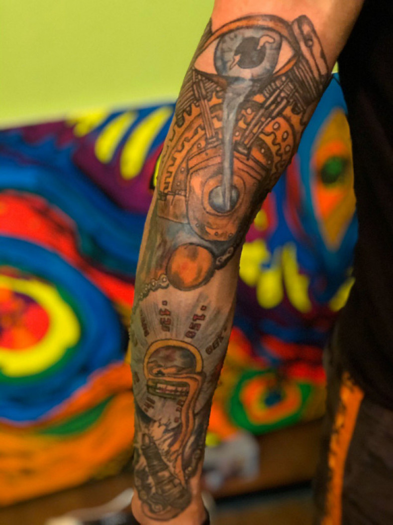 Männer sleeve Steampunk, photo - Tattoo-Meister Barb Tattoo