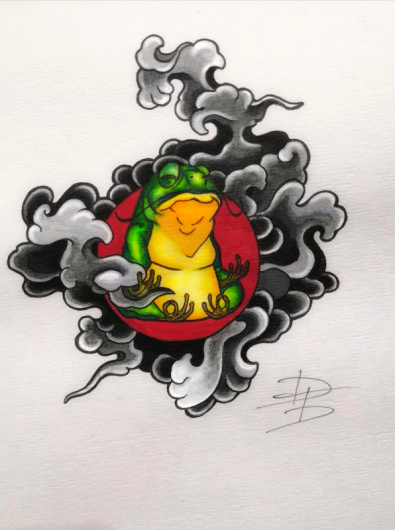 Männer frosch bunte, photo - Tattoo-Meister Barb Tattoo