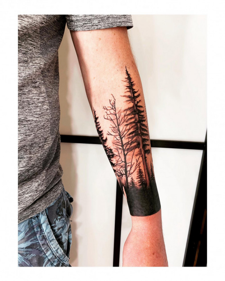 Mężczyźni ramię blackwork, photo - Tatuażysta Barb Tattoo