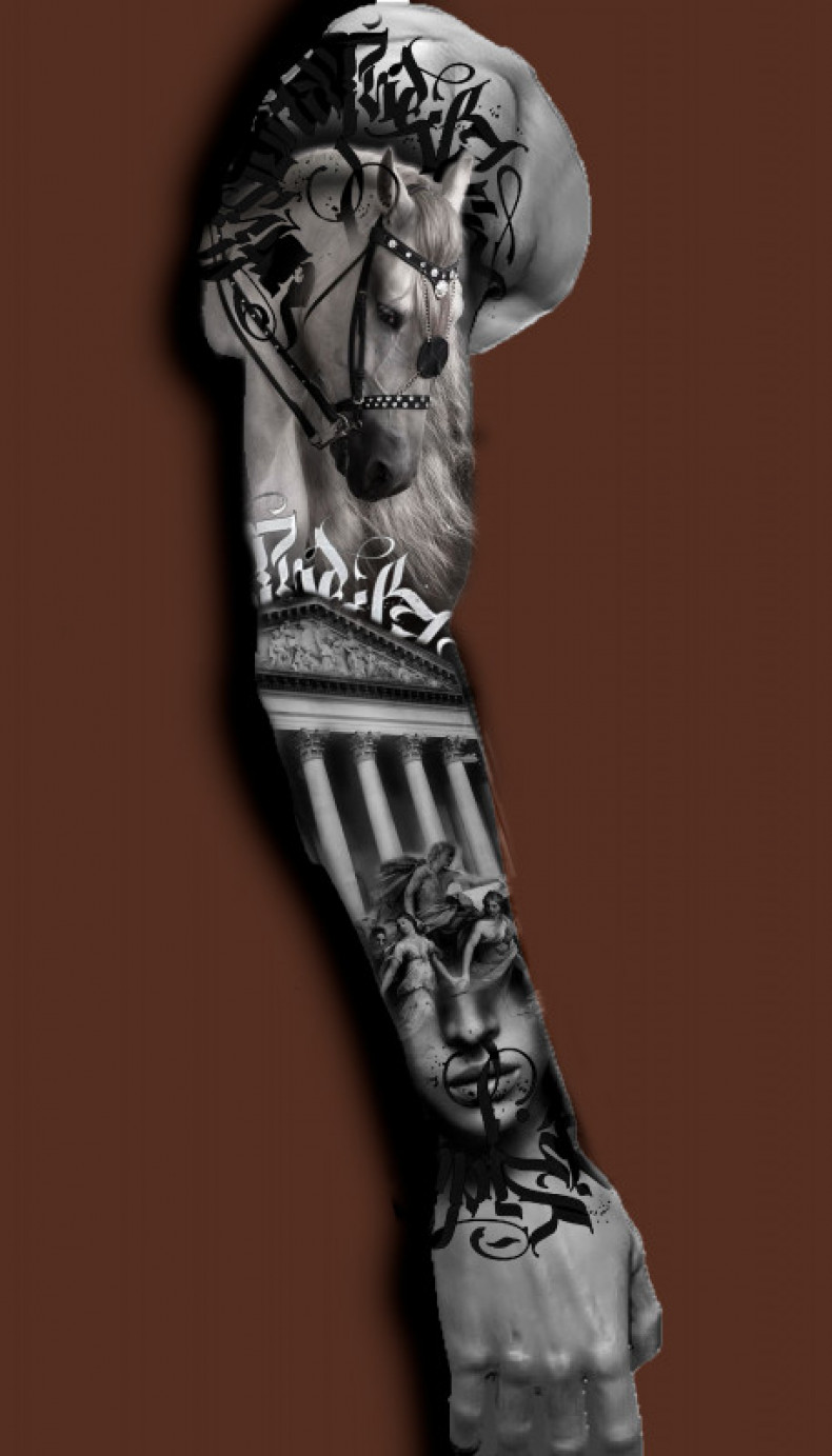 Men arm horse, photo - Tattoo Master Barb Tattoo