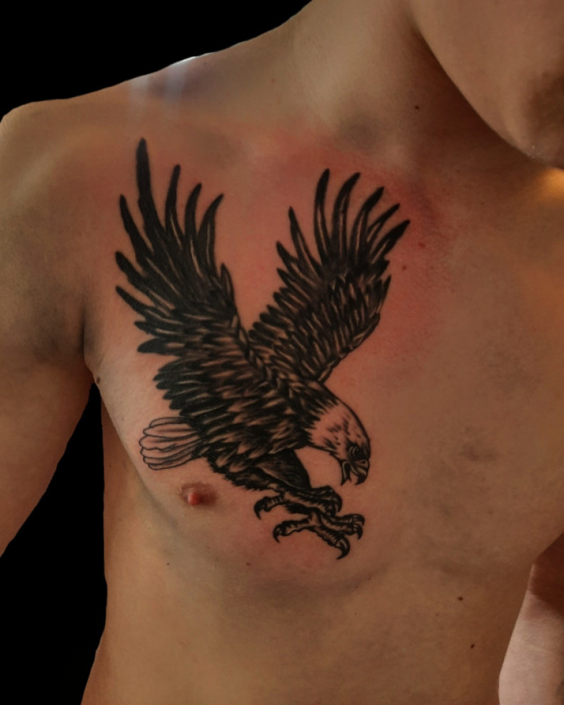 Men chest old school, photo - Tattoo Master Barb Tattoo