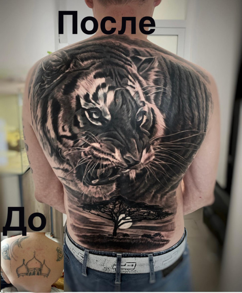 Mężczyźni czarny szary duży, photo - Tatuażysta Barb Tattoo