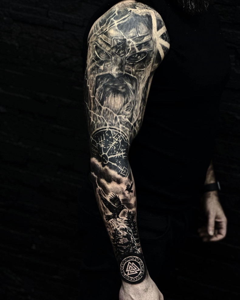 Mężczyźni duży Dotwork, photo - Tatuażysta Barb Tattoo