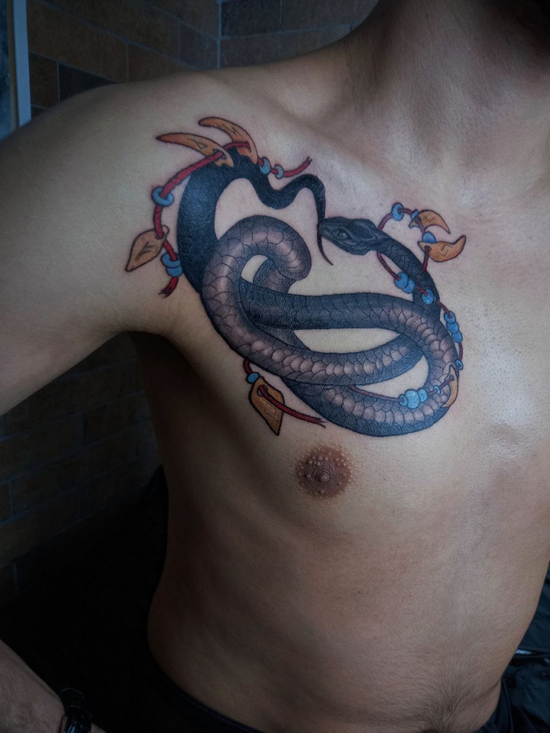 Ouroboros Tattoo, photo - Tattoo Master Barb Tattoo