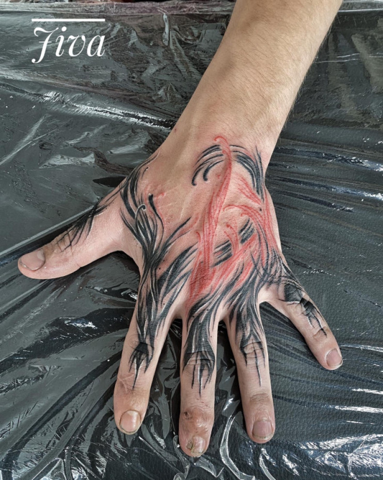 Men hand finger, photo - Tattoo Master Barb Tattoo