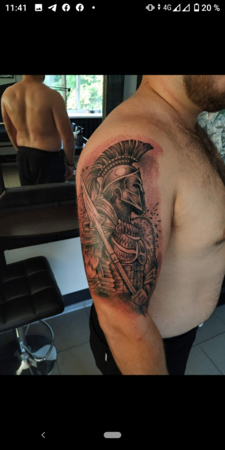 Men arm warrior, photo - Tattoo Master Barb Tattoo