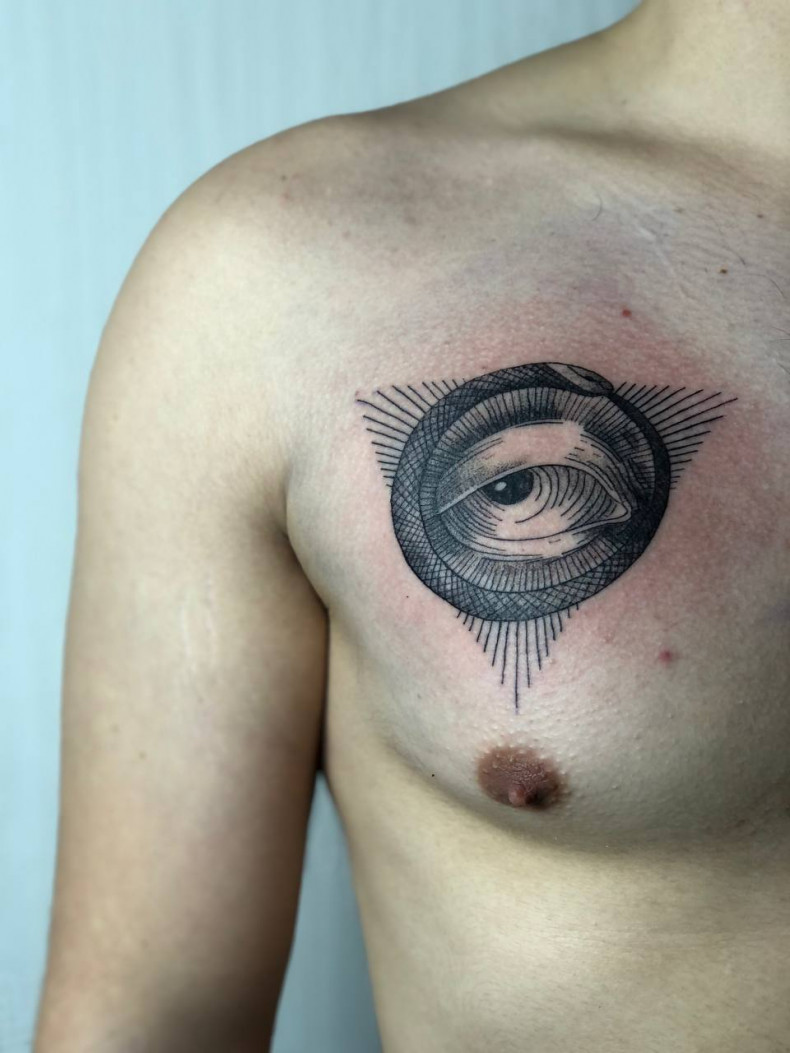 Männer auge allsehendes Auge, photo - Tattoo-Meister Barb Tattoo