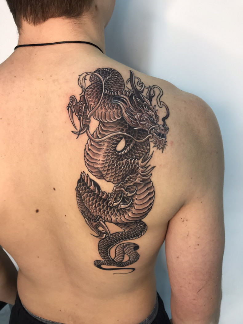 Männer Drache Chinesischer, photo - Tattoo-Meister Barb Tattoo