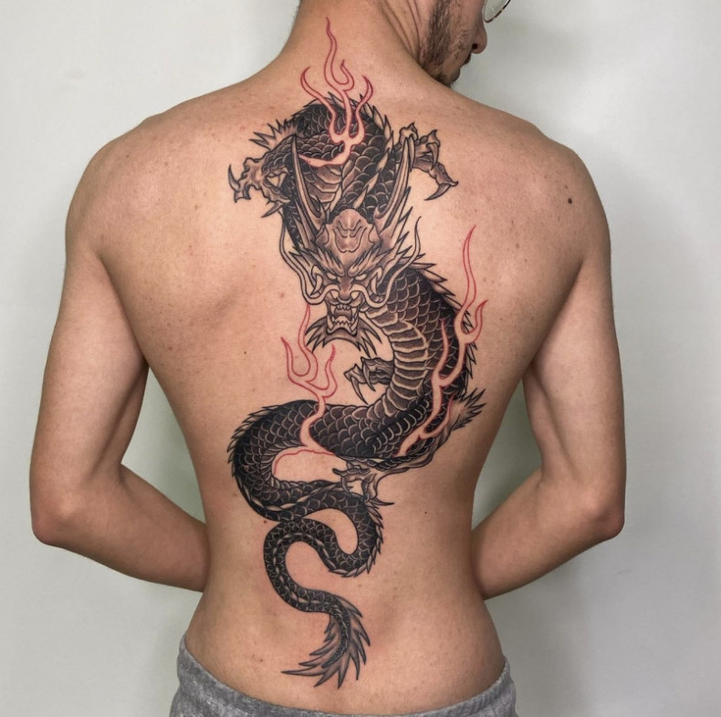 Männer Drache Chinesischer, photo - Tattoo-Meister Barb Tattoo