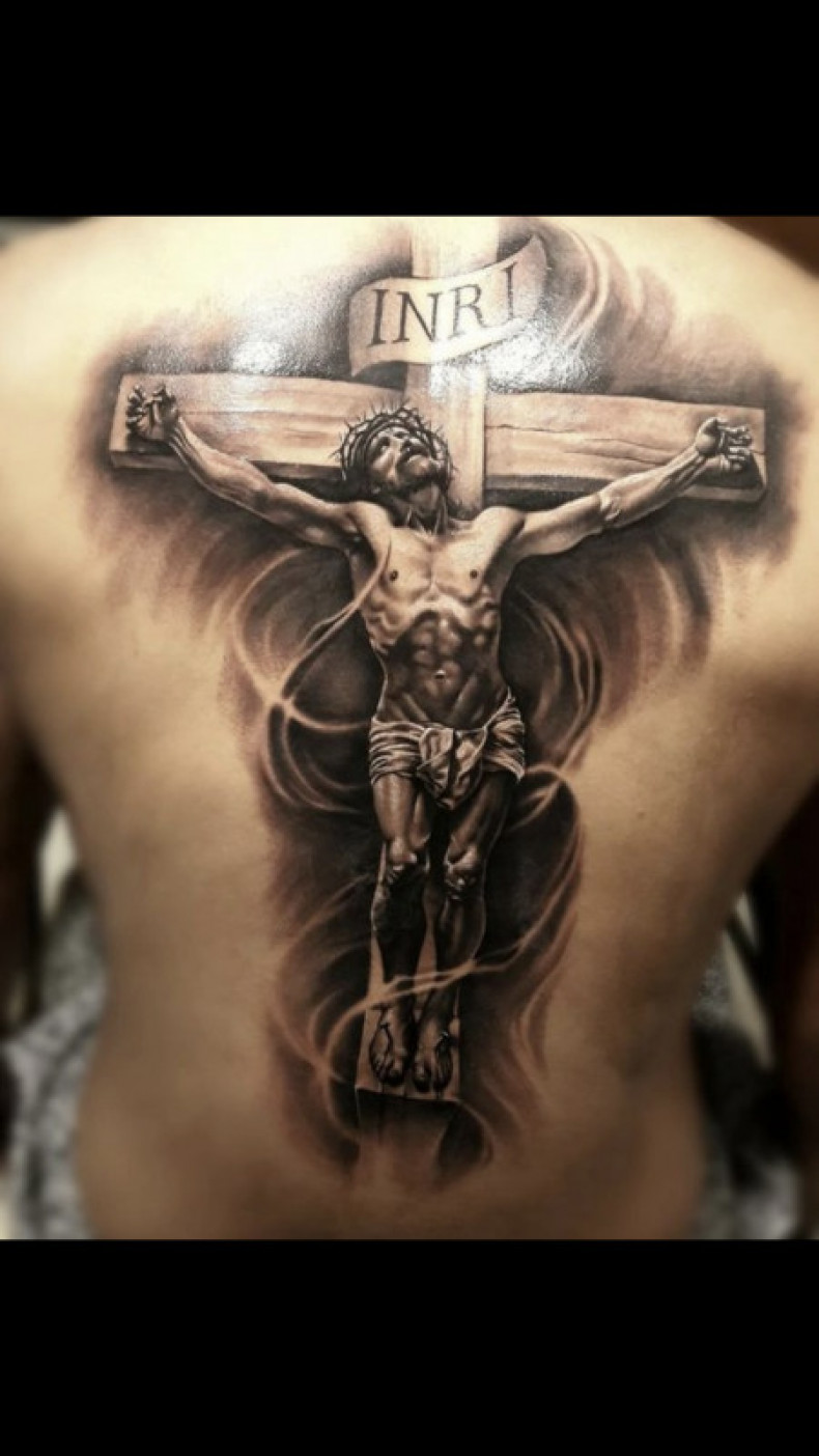 Męski duży Jezus, photo - Tatuażysta Barb Tattoo