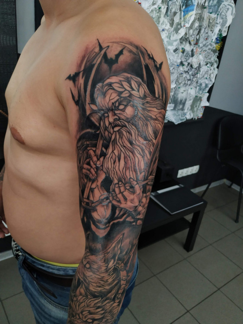 Męski na ramieniu Słowiański, photo - Tatuażysta Barb Tattoo