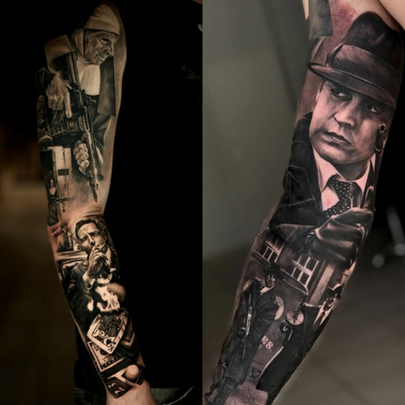 Мужские астронавт космонавт, photo - Тату мастер Barb Tattoo