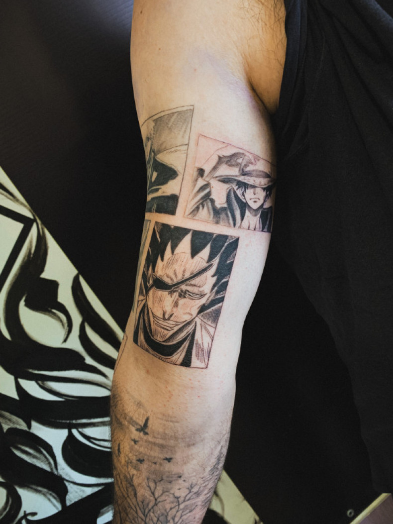 Men arm anime, photo - Tattoo Master Barb Tattoo