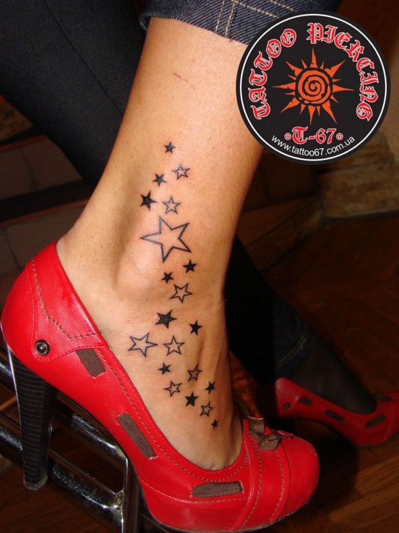 Women star ankle, photo - Tattoo Master Barb Tattoo