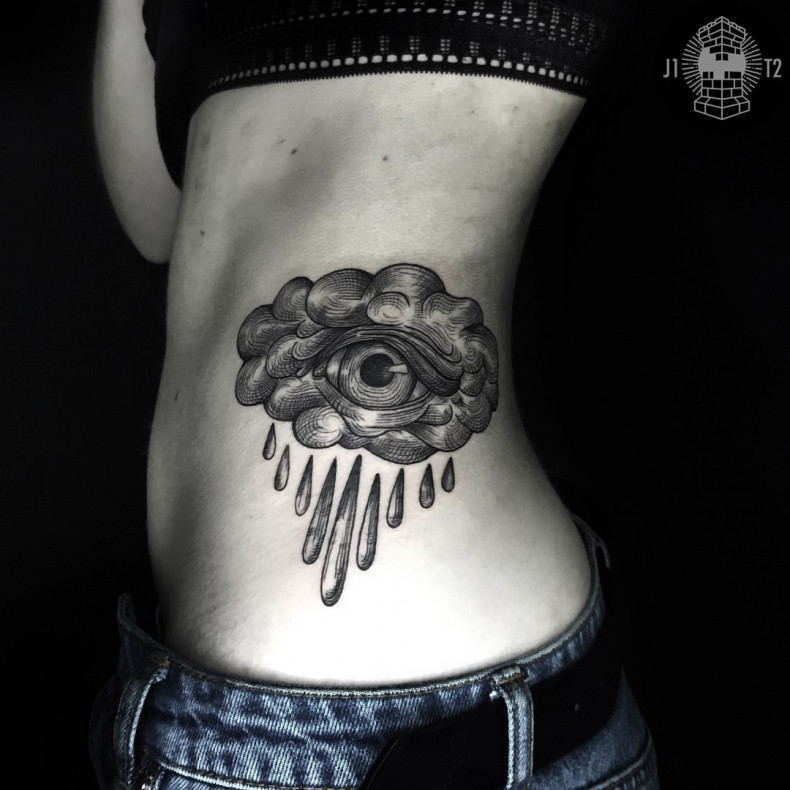 Женские глаз гравюра, photo - Тату мастер Barb Tattoo