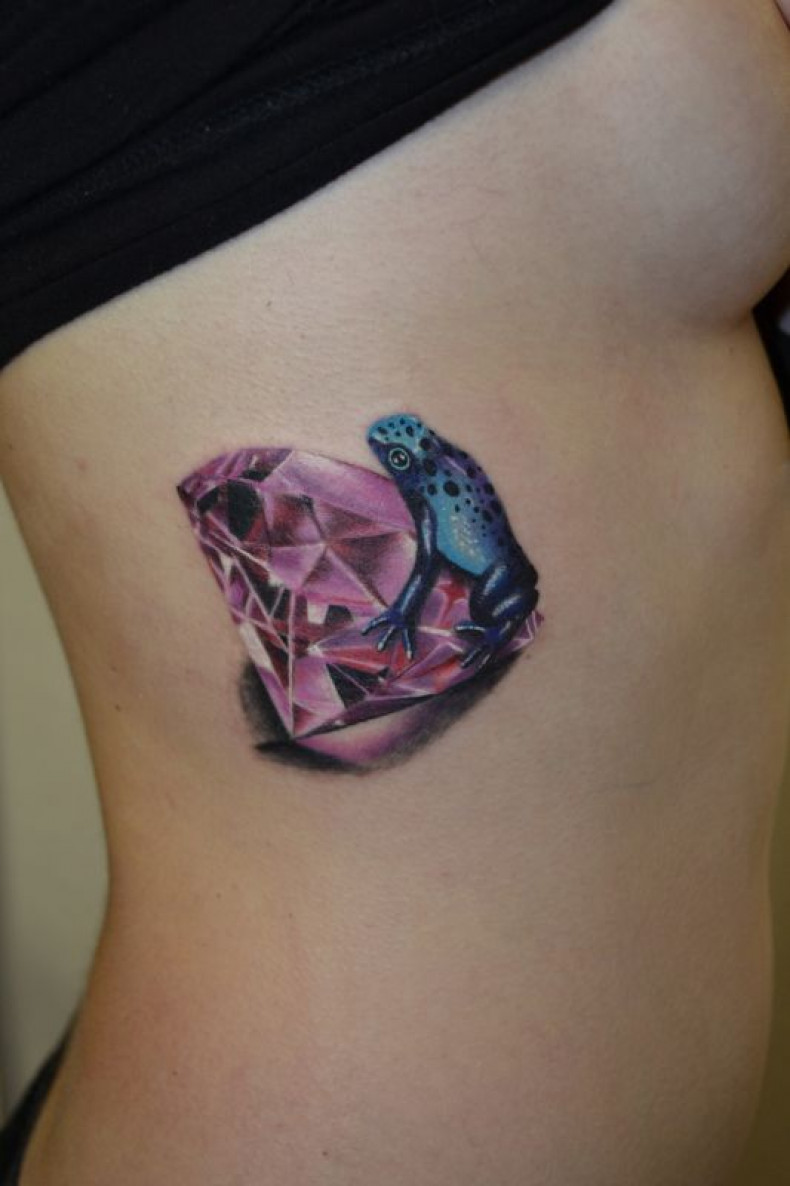 Frauen Diamant frosch, photo - Tattoo-Meister Barb Tattoo