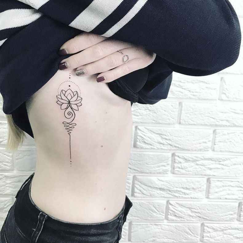 Женские unalome графика, photo - Тату мастер Barb Tattoo